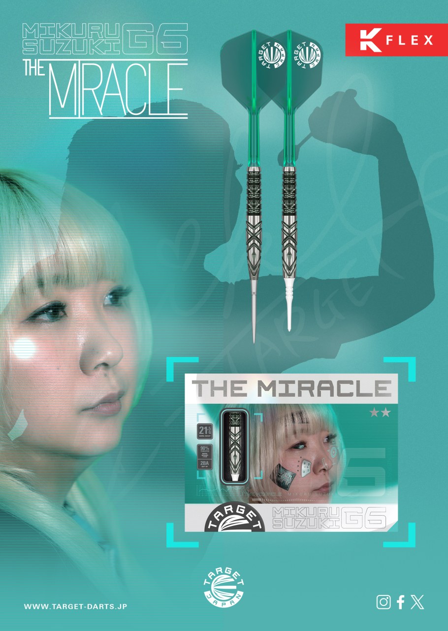 Target Japan - The Miracle Gen6 - 90% - Sada Steel Šípok - Direct Darts - 4