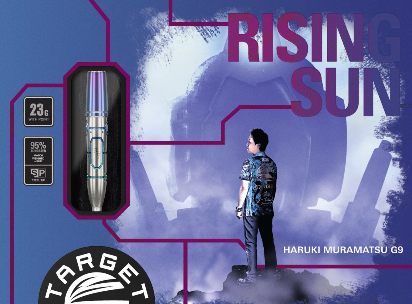 Target Japan - Rising Sun G9 No Groove - 95% - Sada Steel Šípok - Direct Darts - 4