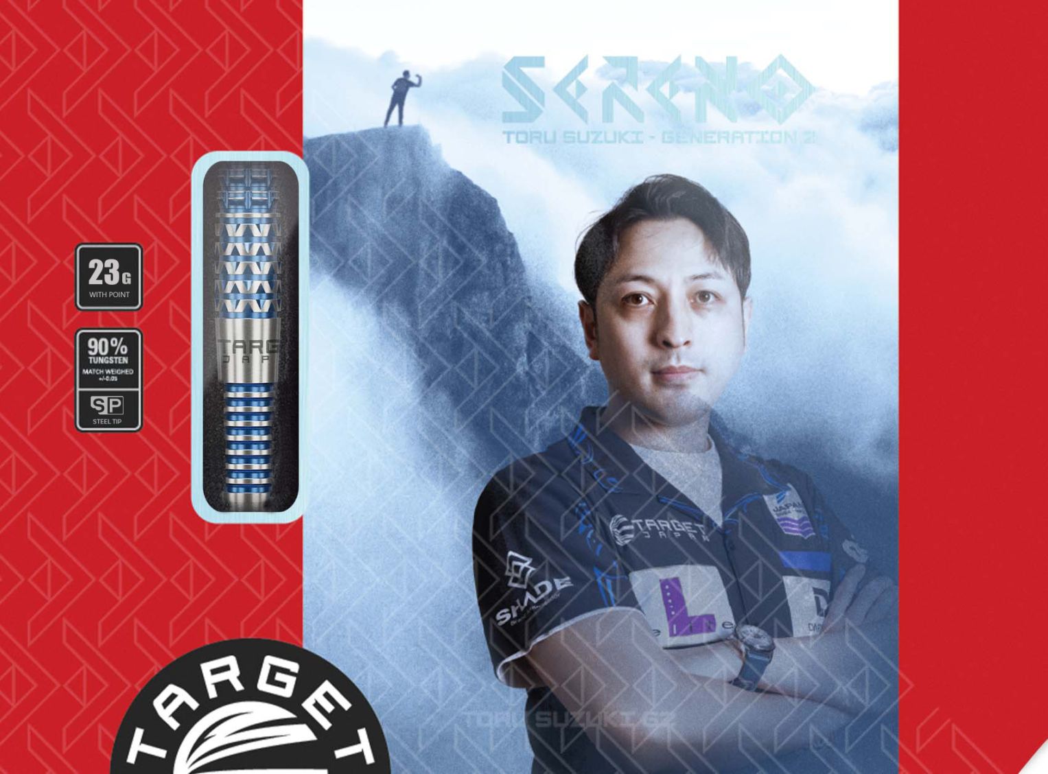 Target Japan - Sereno Gen2 - 90% - Sada Steel Šípok - Direct Darts - 4