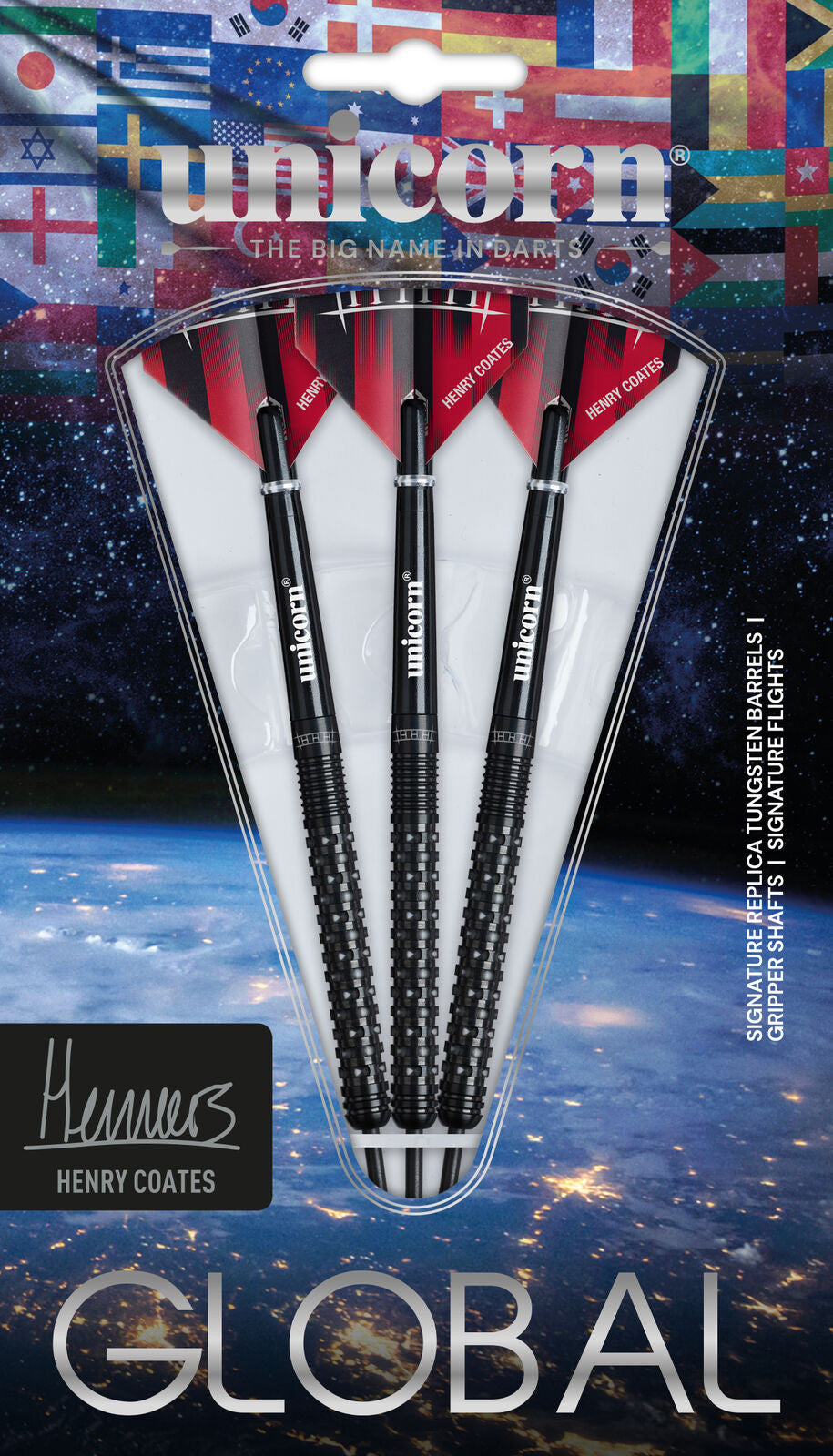 Unicorn - Henry Coates P2 - 90% - Steel Šipky - Direct Darts - 4