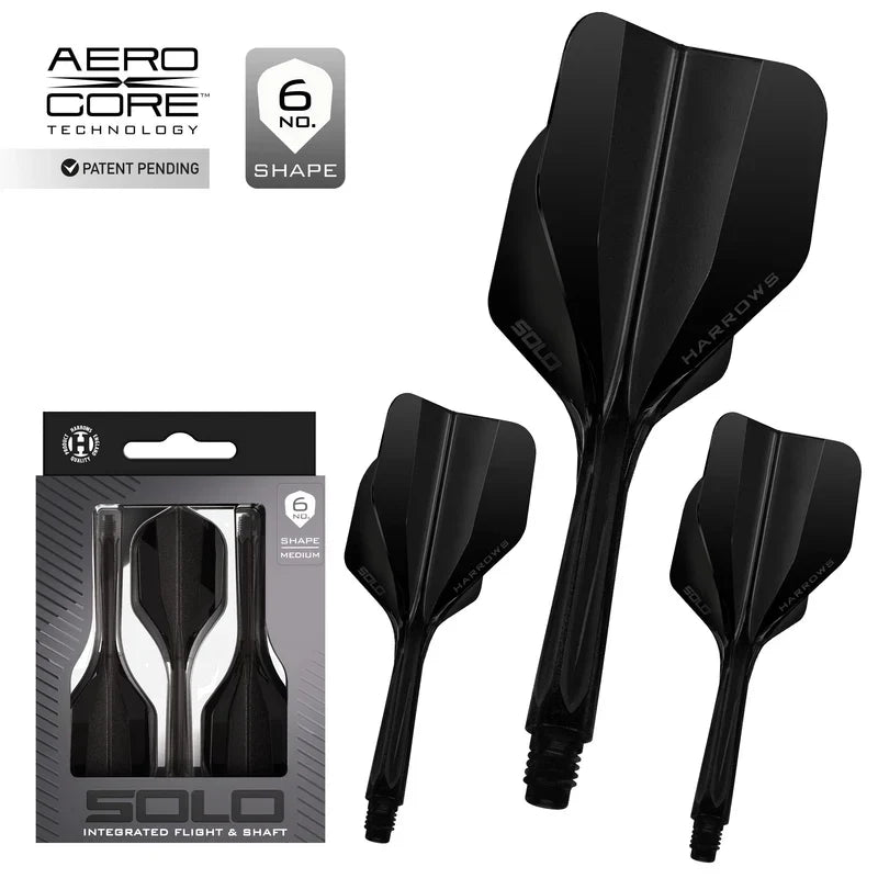 Harrows - Solo 6 - Čierna - Šípky Letky/Násadky - Direct Darts - 1