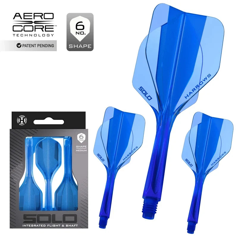 Harrows - Solo 6 - Modrá - Šípky Letky/Násadky - Direct Darts - 1