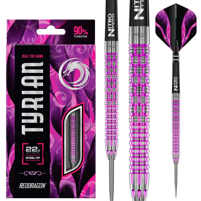 Red Dragon - Tyrian 90% - Sada Steel Šípok - Direct Darts - 2