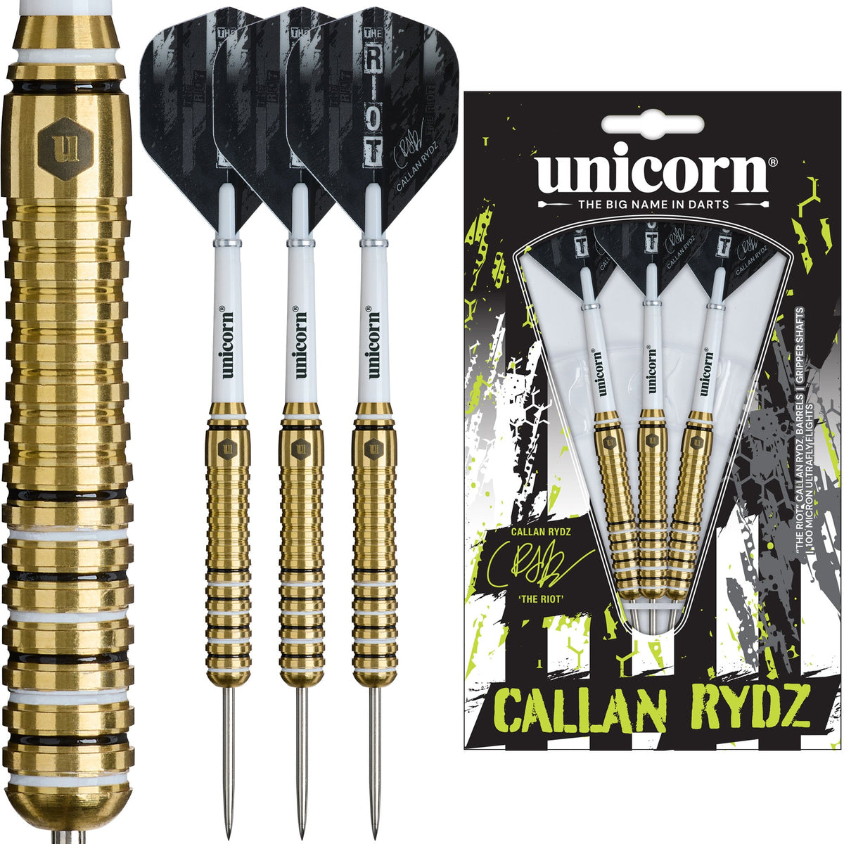 Unicorn - Callan Rydz - Brass - Steel Šipky - Direct Darts - 2