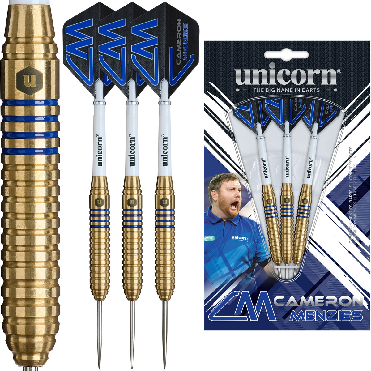Unicorn - Cameron Menzies - Brass - Steel Šipky - Direct Darts - 2