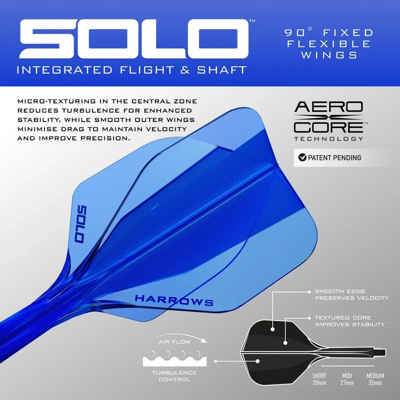 Harrows - Solo 6 - Modrá - Šípky Letky/Násadky - Direct Darts - 3