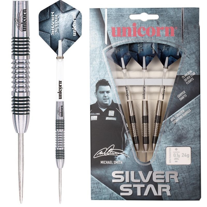 Unicorn - Silverstar Michael Smith 80% - Sada Steel Šípok - Direct Darts - 2