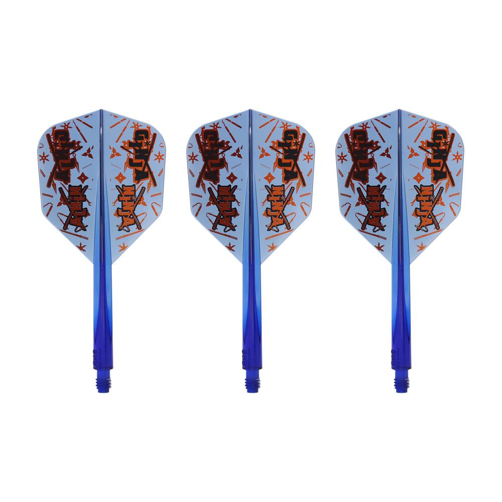 Condor - Axe Ginja Ninja - Priehľadná Modrá - No6 - Jednodielny Násadka/Letky Na Šípky - Direct Darts - 1
