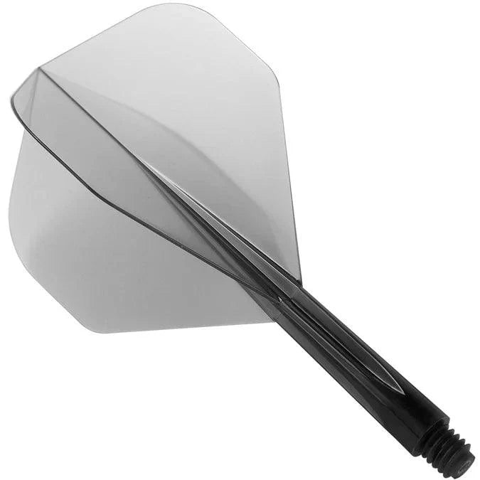 Condor - Zero Stress - Plain - Priehľadná Čierna - No2 - Jednodielny Násadka/Letky Na Šípky - Direct Darts - 1