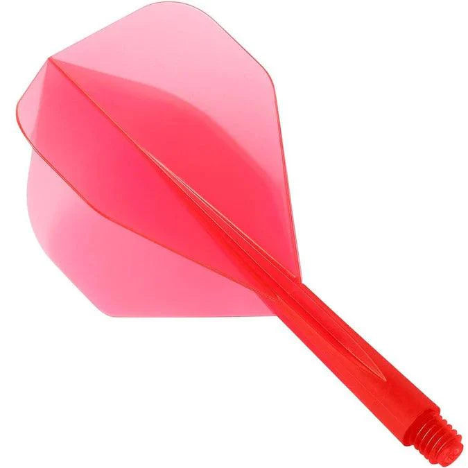 Condor - Zero Stress - Plain - Priehľadná Červená - No2 - Jednodielny Násadka/Letky Na Šípky - Direct Darts - 1
