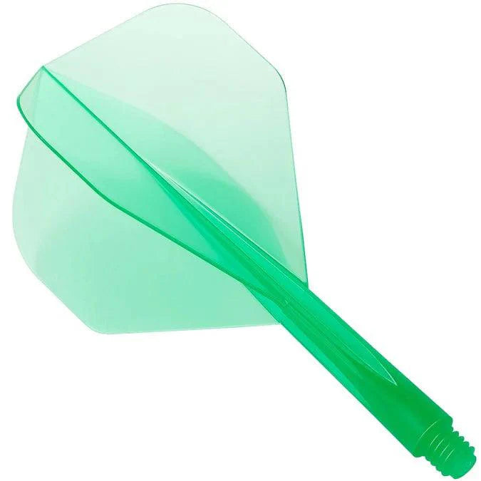 Condor - Zero Stress - Plain - Priehľadná Zelená - No2 - Jednodielny Násadka/Letky Na Šípky - Direct Darts - 1