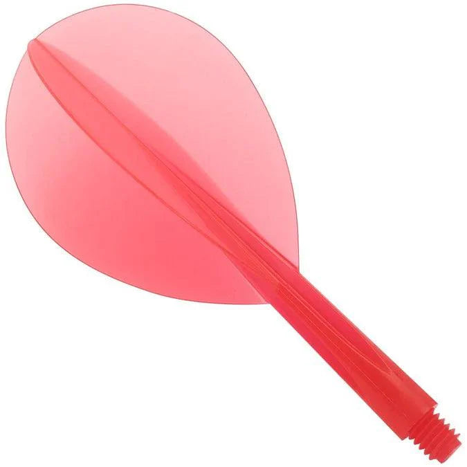 Condor - Zero Stress - Plain - Priehľadná Červená - Teardrop - Jednodielny Násadka/Letky Na Šípky - Direct Darts - 1