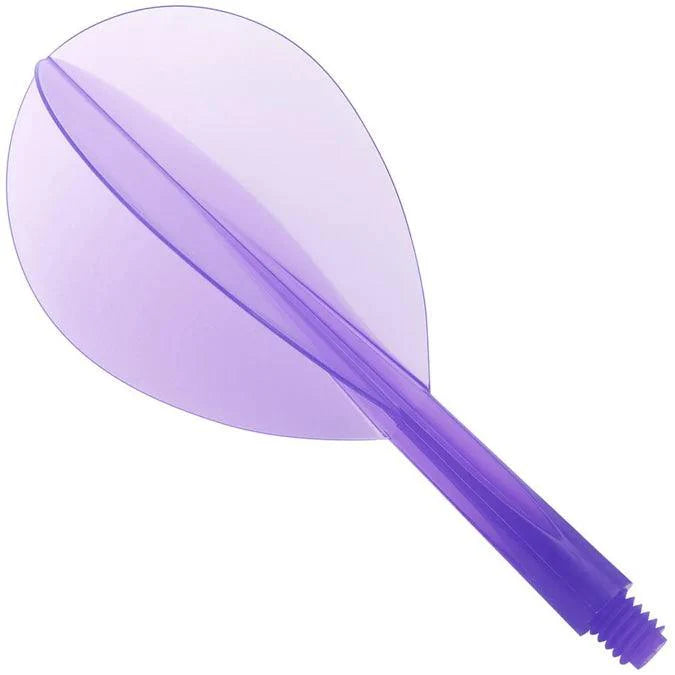 Condor - Zero Stress - Plain - Priehľadná Fialová - Teardrop - Jednodielny Násadka/Letky Na Šípky - Direct Darts - 1