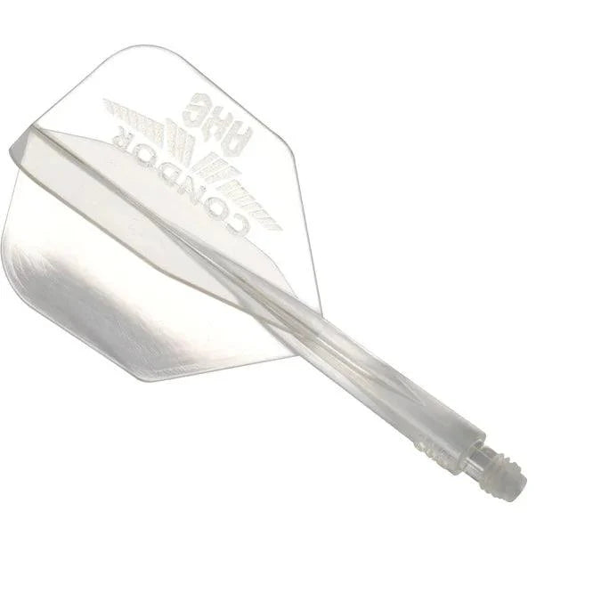Condor - Axe Logo - Priehľadná Strieborná - No6 - Jednodielny Násadka/Letky Na Šípky - Direct Darts - 1