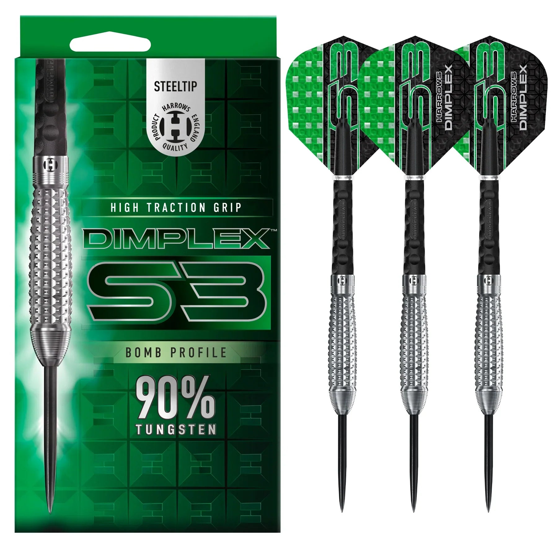 Harrows - Dimplex Bomb 90% - Sada Steel Šípok - Direct Darts - 2