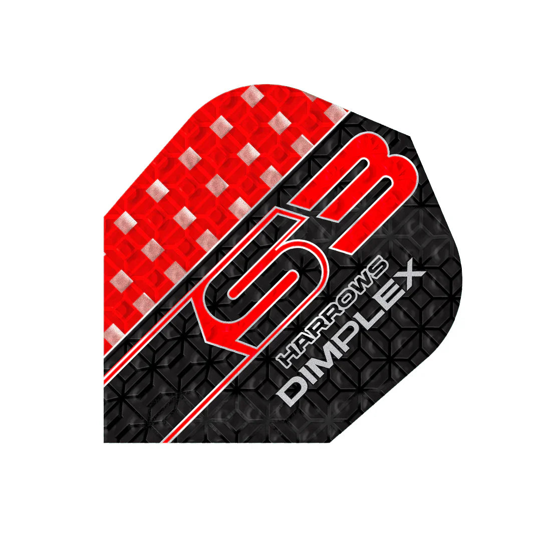 Harrows - Dimplex S3 Červená - No6 - 100 Mikrón - Letky Na Šípky - Direct Darts - 1