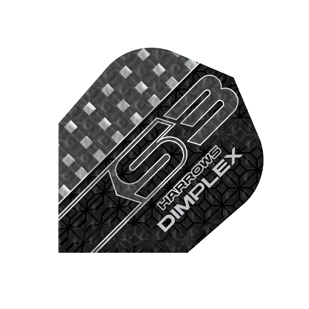 Harrows - Dimplex S3 Čierna - No6 - 100 Mikrón - Letky Na Šípky - Direct Darts - 1