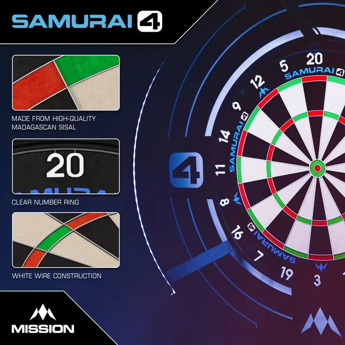 Mission - Mission Samurai 4 - Sisalový Terč Na Šípky - Direct Darts - 4