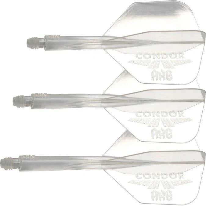 Condor - Axe Logo - Priehľadná Strieborná - No6 - Jednodielny Násadka/Letky Na Šípky - Direct Darts - 2