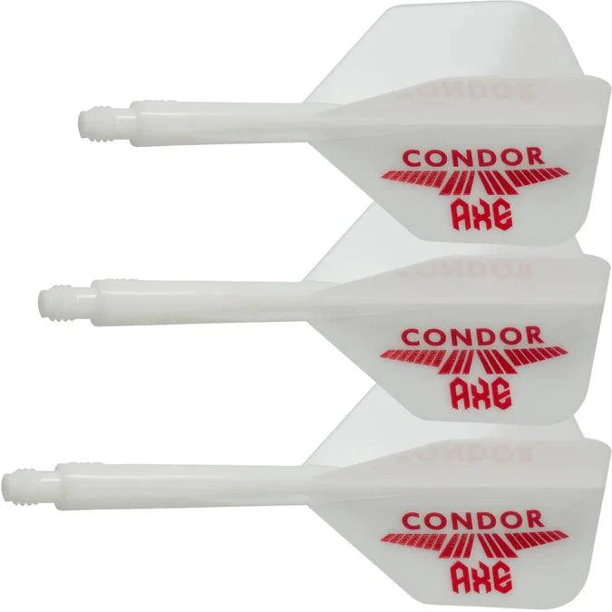 Condor - Axe Logo - Biela Červená - No6 - Jednodielny Násadka/Letky Na Šípky - Direct Darts - 2