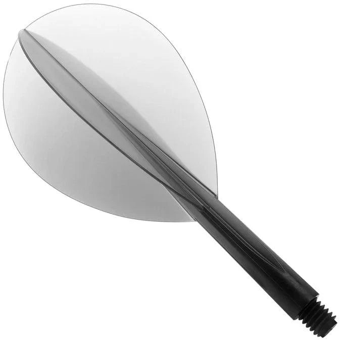 Condor - Zero Stress - Plain - Priehľadná Čierna - Teardrop - Jednodielny Násadka/Letky Na Šípky - Direct Darts - 1