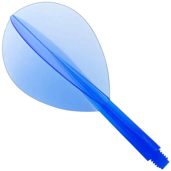 Condor - Zero Stress - Plain - Priehľadná Modrá - Teardrop - Jednodielny Násadka/Letky Na Šípky - Direct Darts - 1