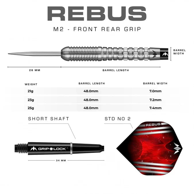 Mission - Rebus - M2 - Sada Steel Šípok - Direct Darts - 4
