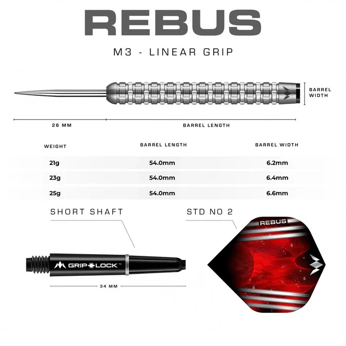Mission - Rebus - M3 - Sada Steel Šípok - Direct Darts - 4