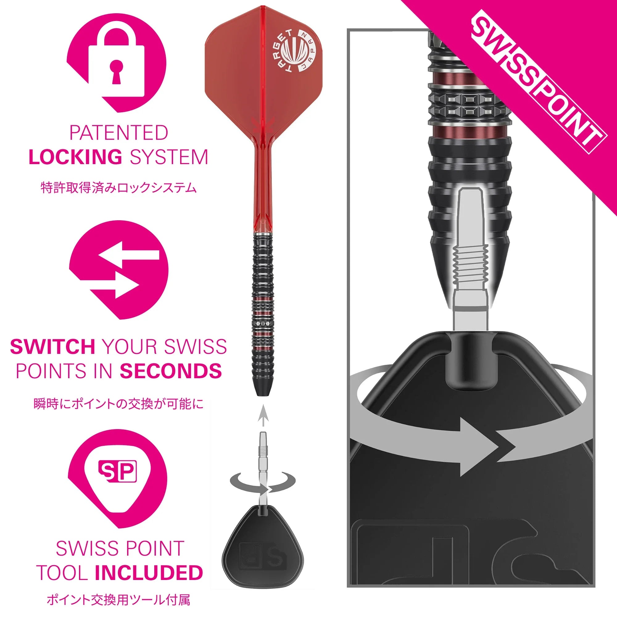 Target Japan - Prime Series Diamond Gen4 - 90% - Steel Šípky - Direct Darts - 4