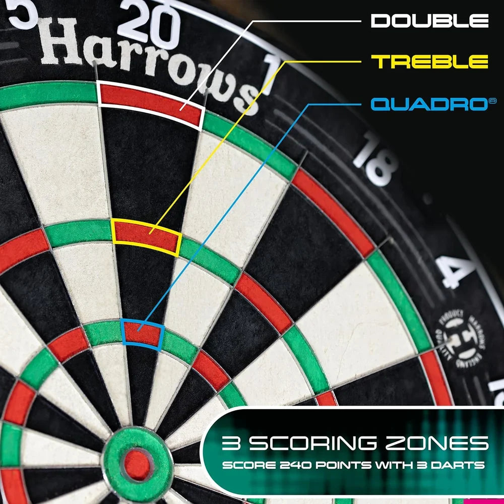 Harrows - Quadro 240 - Sisalový Terč Na Šípky - Direct Darts - 3