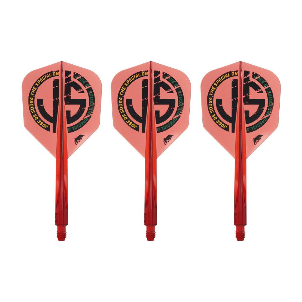 Condor - Axe Special One 3 - Priehľadná Červená - No6 - Jednodielny Násadka/Letky Na Šípky - Direct Darts - 1