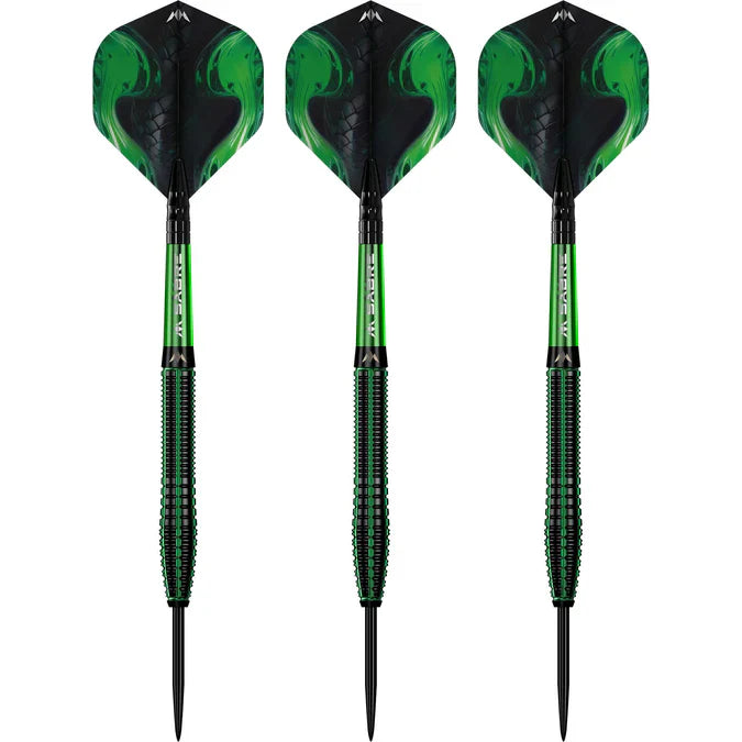 Mission - Venom 90% - Čierna & Zelená - Sada Steel Šípok - Direct Darts - 3