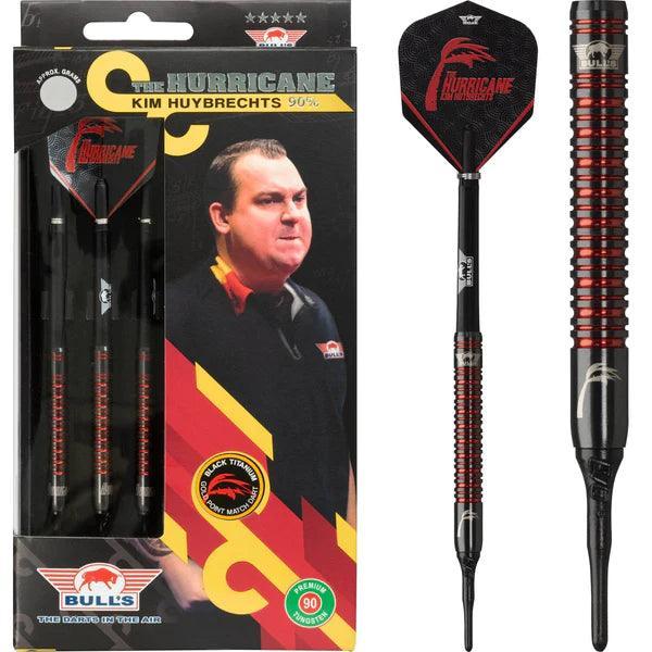 Bulls - Kim Huybrechts - Black - The Hurricane 90% - Sada Soft Šípok - Direct Darts - 1
