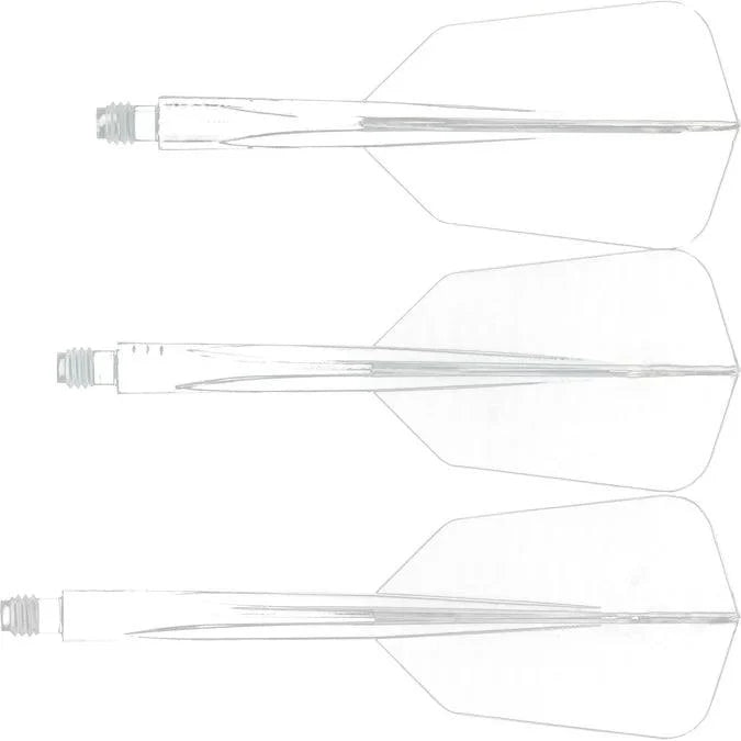 Condor - Axe Wing - Priehľadná - Slim - Jednodielny Násadka/Letky Na Šípky - Direct Darts - 2