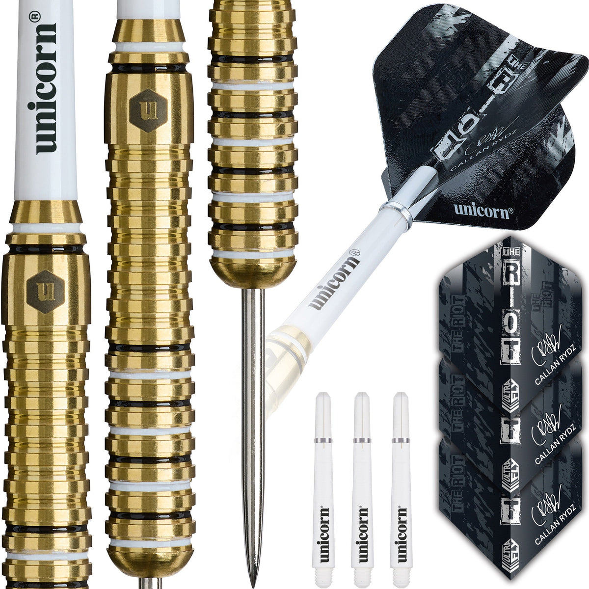 Unicorn - Callan Rydz - Brass - Steel Šipky - Direct Darts - 1