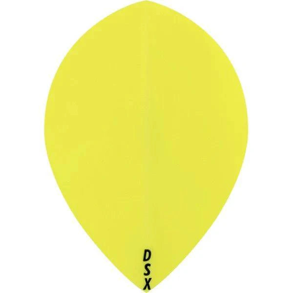 Designa - Dsx100 - Žltá - Hruškovitá - 100 Mikrón - Letky Na Šípky - Direct Darts - 1