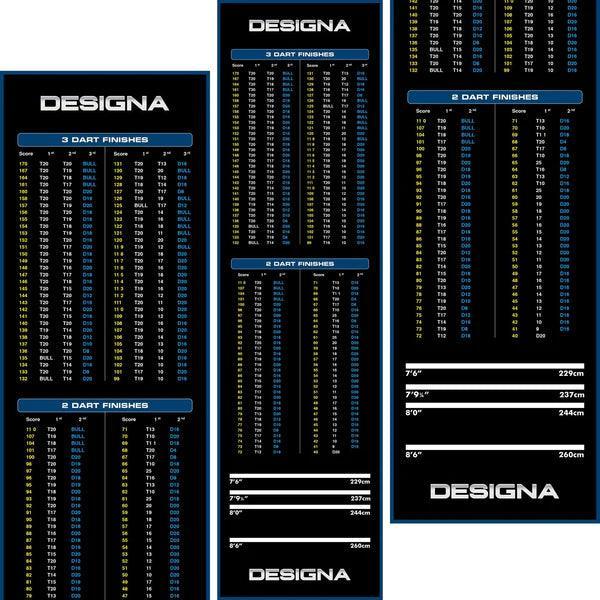 Designa - Skórovacia Tabuľa - Protisklzová Vrstva - 290Cm*80Cm - Modrá - Koberec Na Šípky - Direct Darts - 1