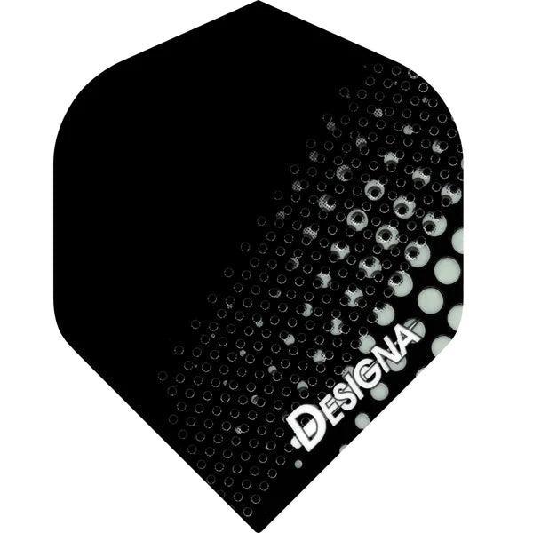 Designa - Dierovaná Kovová Strieborná - 100 Mikrón - Letky Na Šípky - Direct Darts - 1