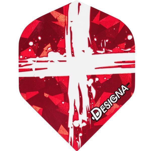 Designa - Patriot Hologram - Denmark - No2 - 100 Mikrón - Letky Na Šípky - Direct Darts - 1