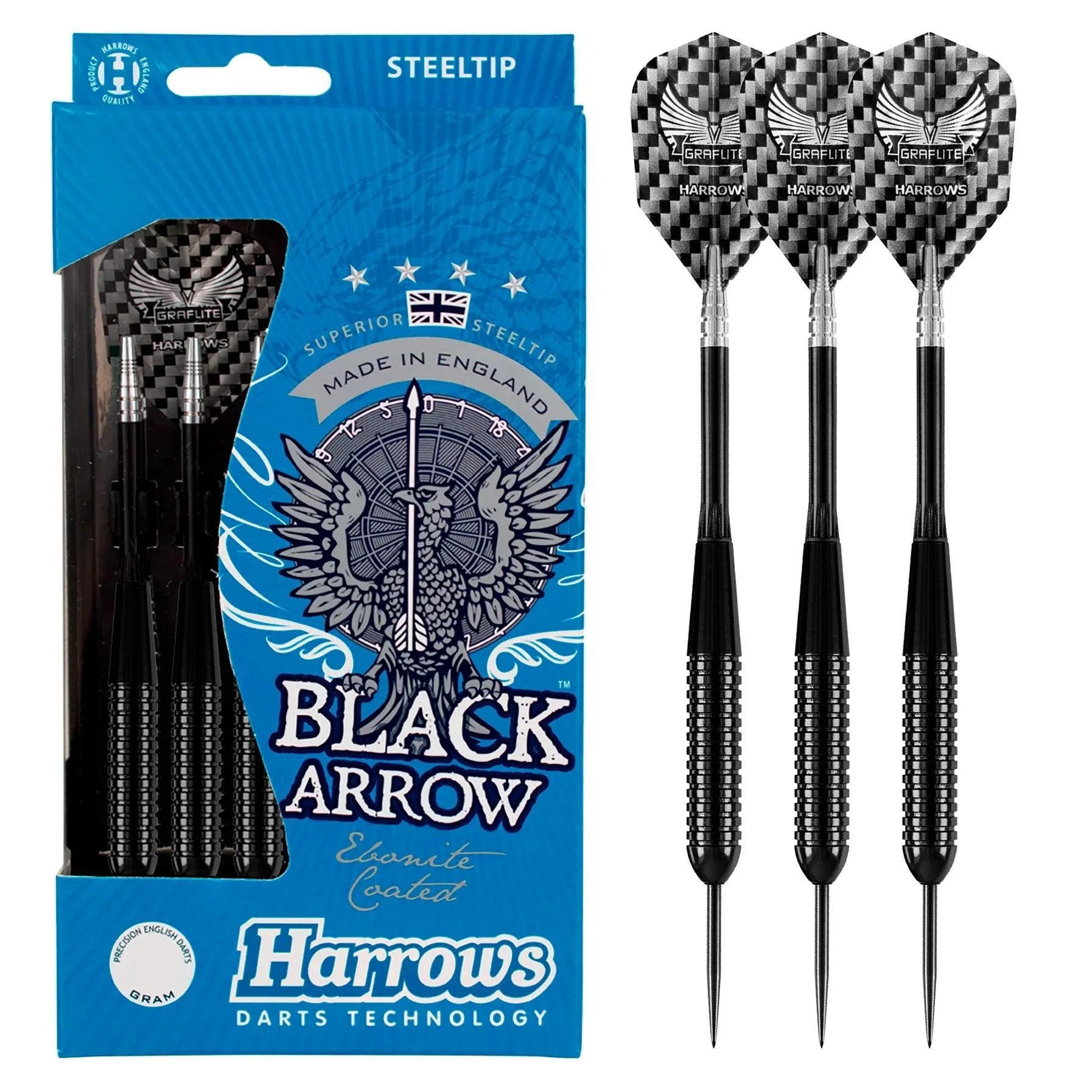 Harrows - Black Arrow 21 G - Sada Steel Šípok - Direct Darts - 2