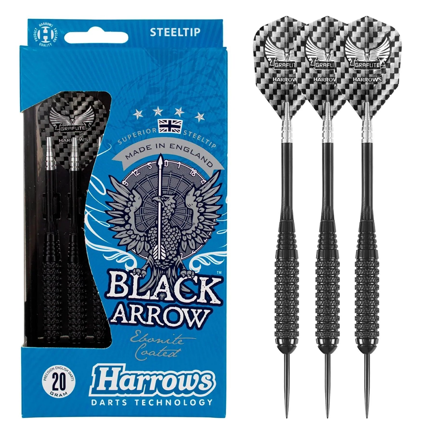 Harrows - Black Arrow 23 G - Sada Steel Šípok - Direct Darts - 2