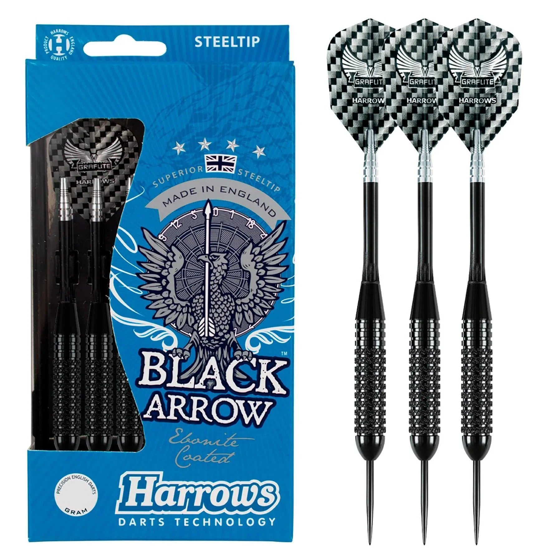 Harrows - Black Arrow 25 G - Sada Steel Šípok - Direct Darts - 2
