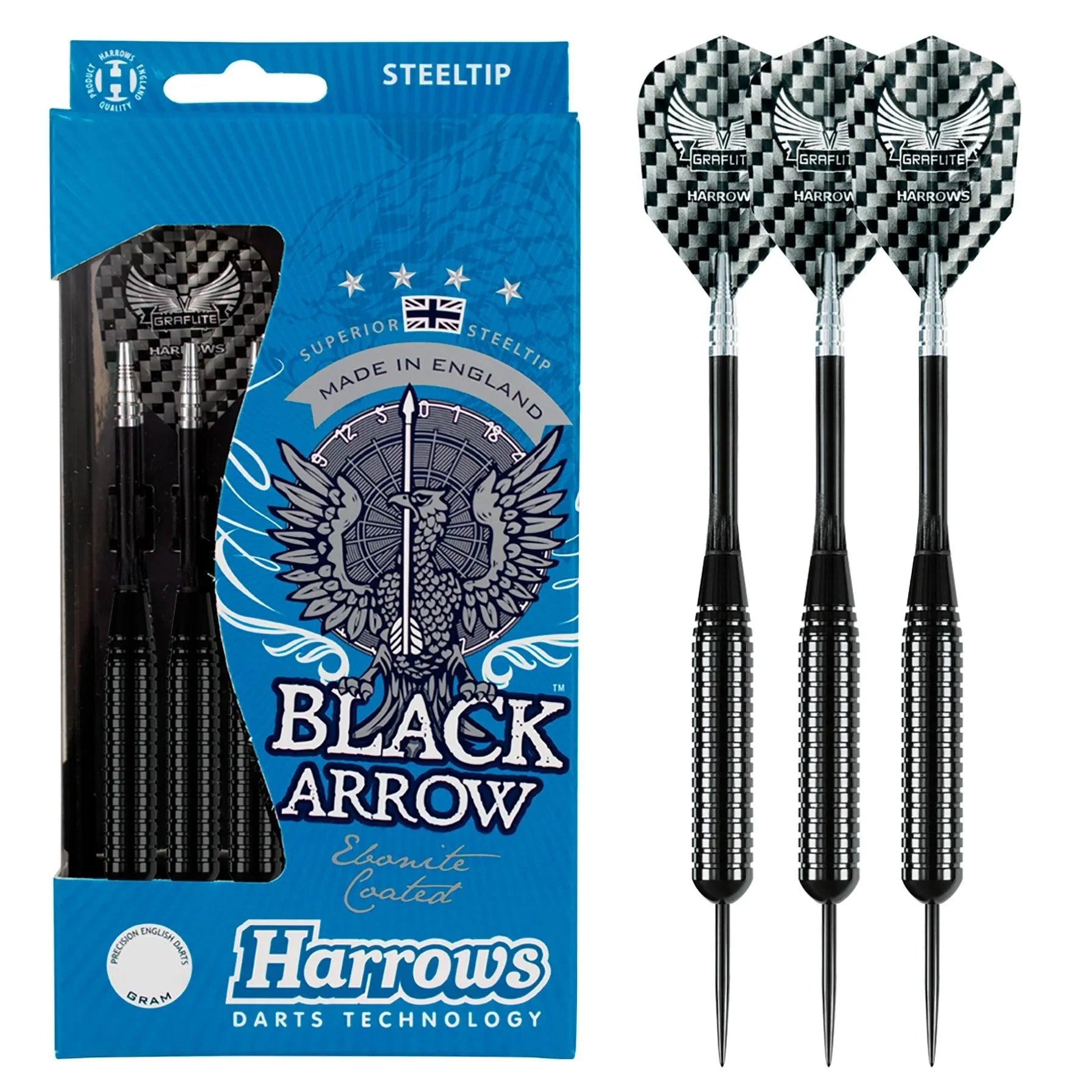 Harrows - Black Arrow 26 G - Sada Steel Šípok - Direct Darts - 2