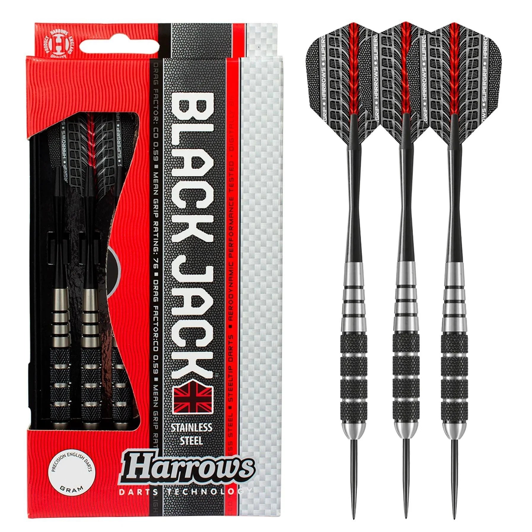 Harrows - Black Jack - Sada Steel Šípok - Direct Darts - 2