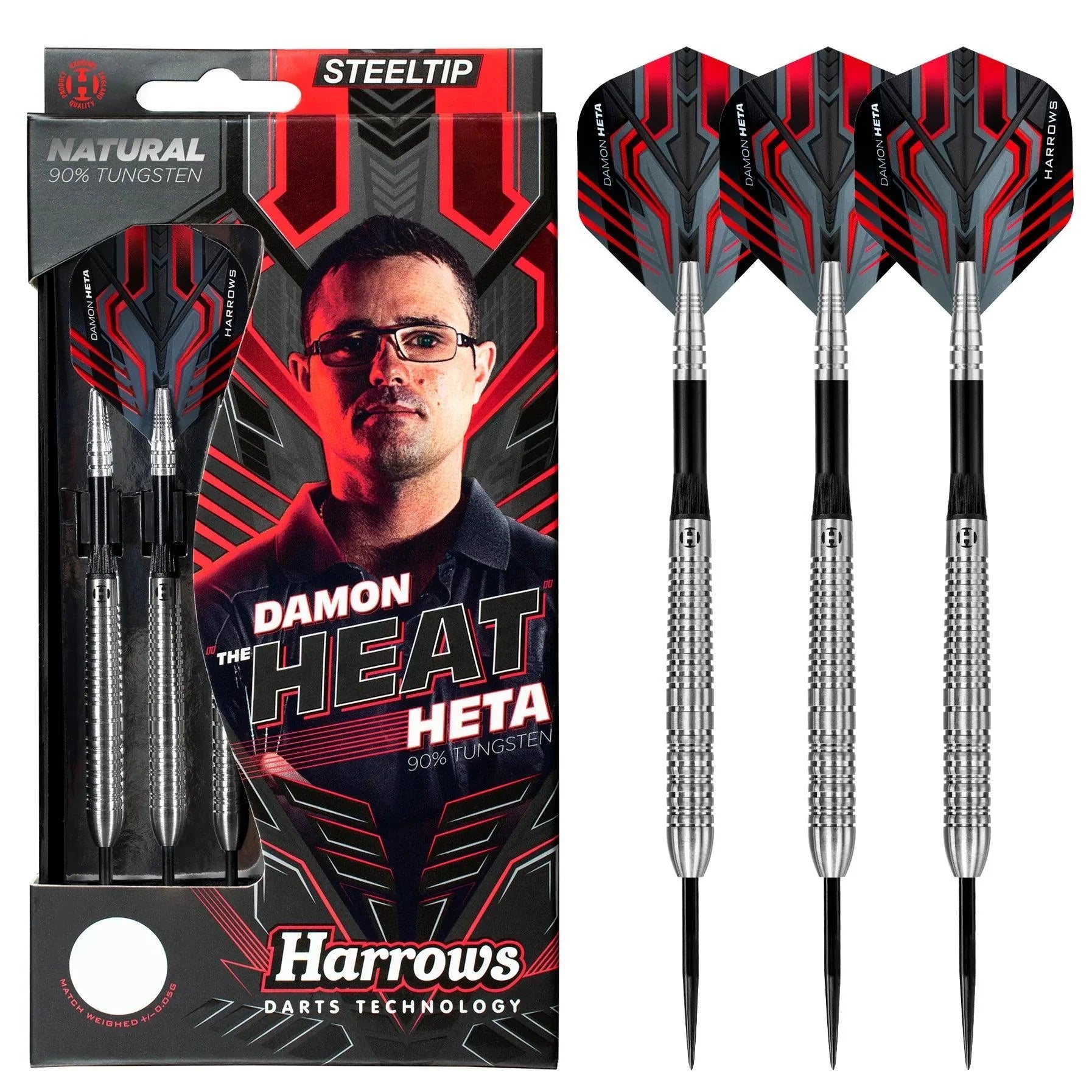 Harrows - Damon Heta 90% Natural- Sada Steel Šípok - Direct Darts - 2