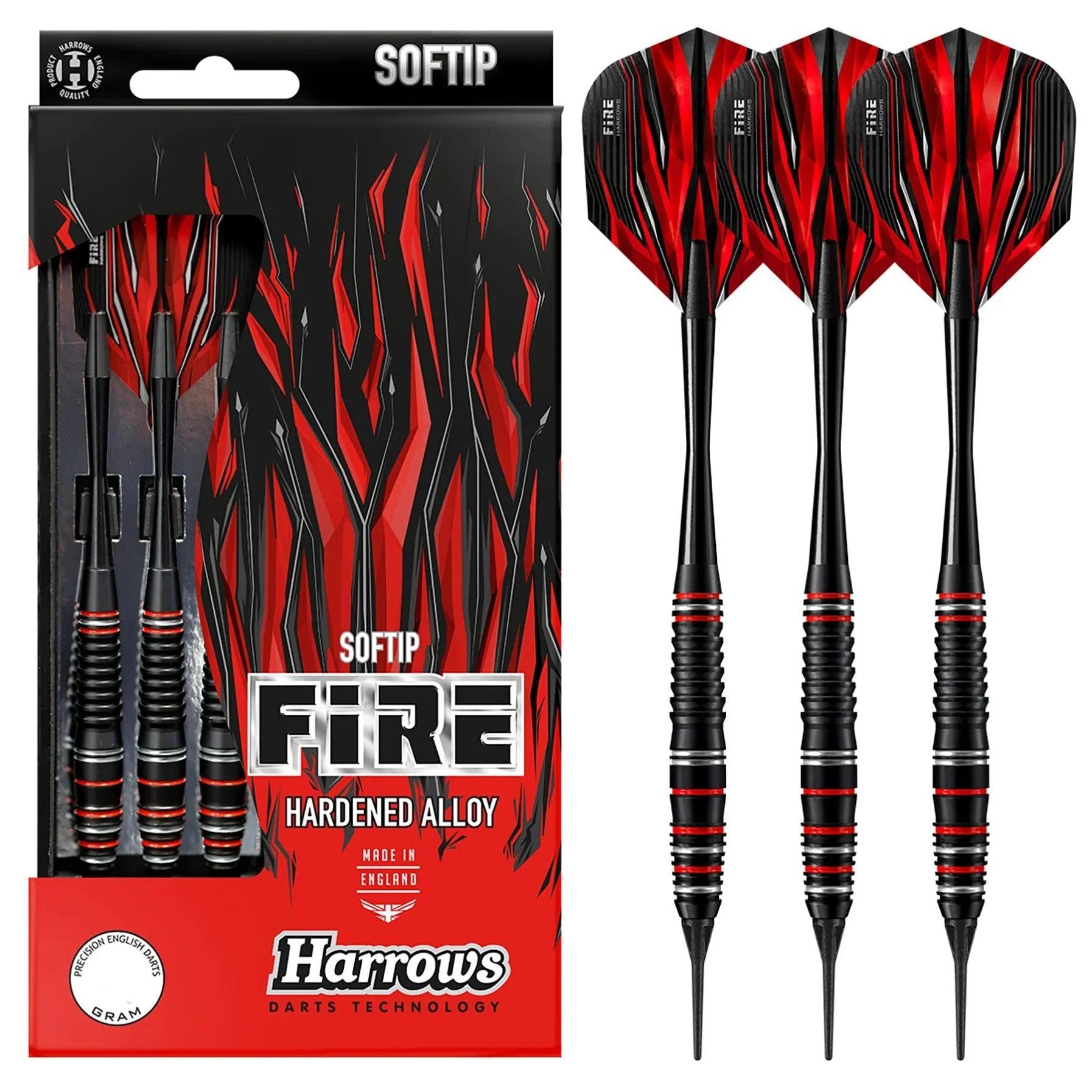 Harrows - Fire Sada Vysoko Kvalitná Zliatina A Soft Šípok - Direct Darts - 2