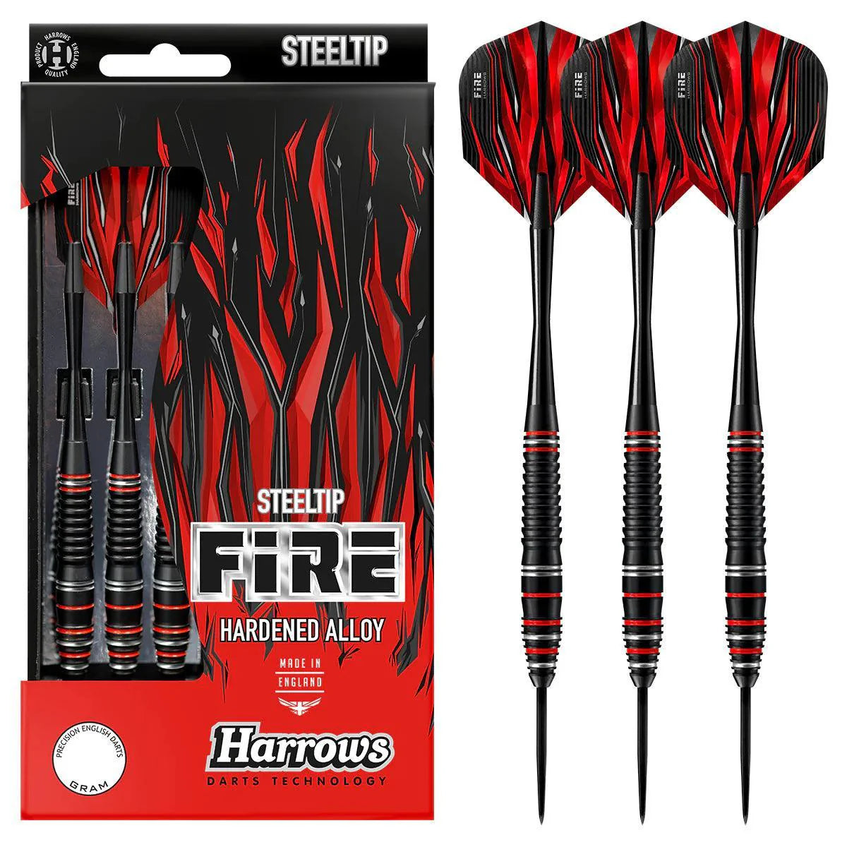 Harrows - Fire Sada Vysoko Kvalitná Zliatina A Oceľových Šípok - Direct Darts - 2