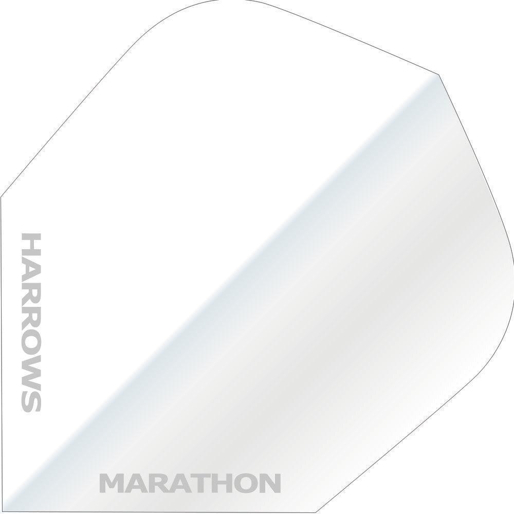 Harrows - Marathon - Jednofarebná Biela - 100 Mikrón - Letky Na Šípky - Direct Darts - 1