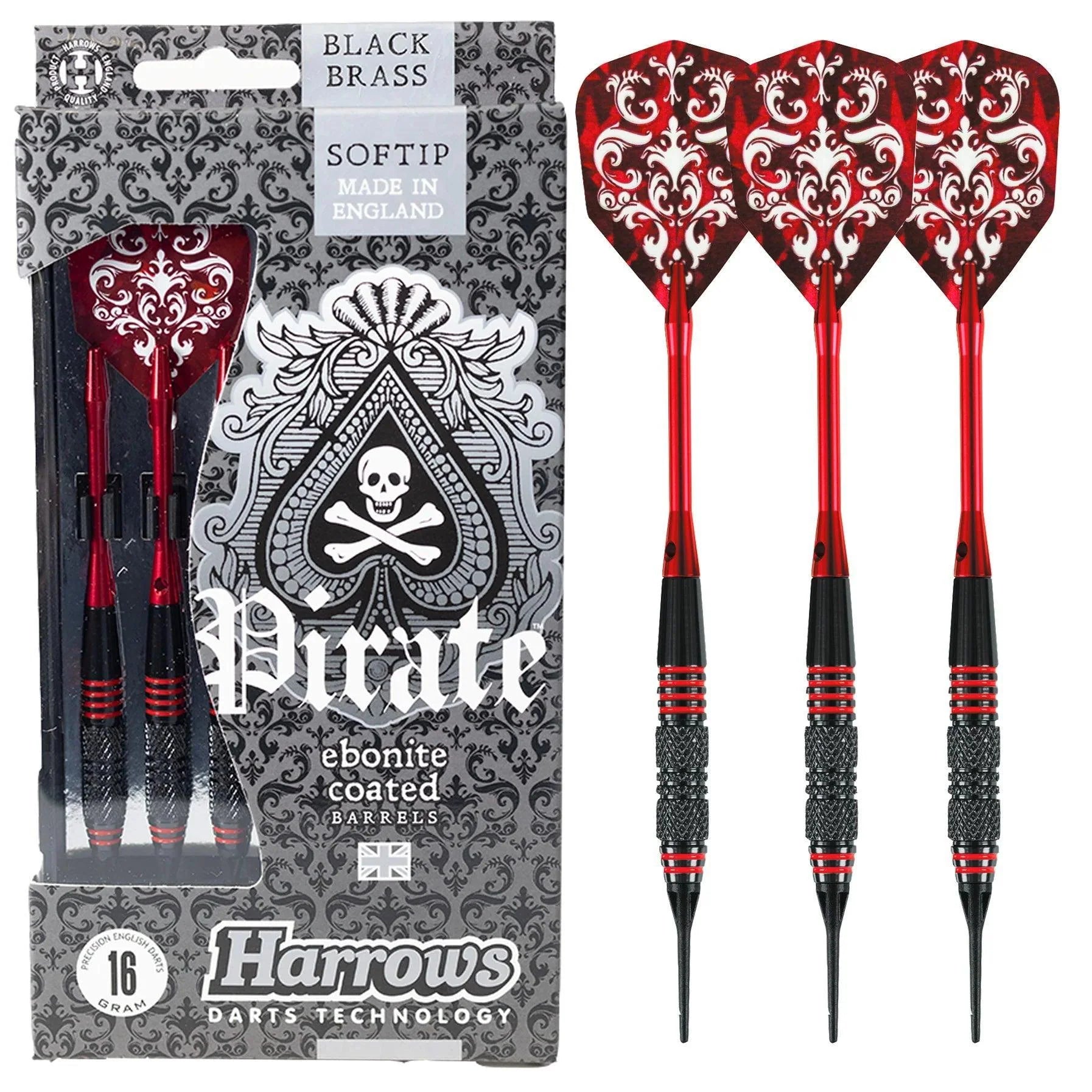 Harrows - Pirate Červená - Sada Soft Šípok - Direct Darts - 2