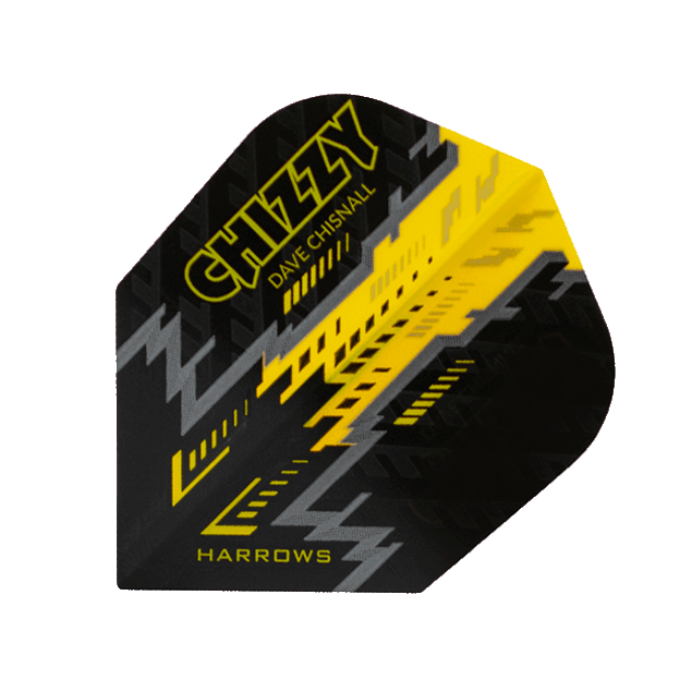 Harrows - Prime Chizzy Čierna/Žltá - 100 Mikrón - Letky Na Šípky - Direct Darts - 1